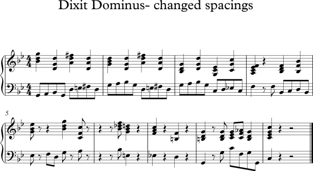 Dixit Dominus- changed spacings